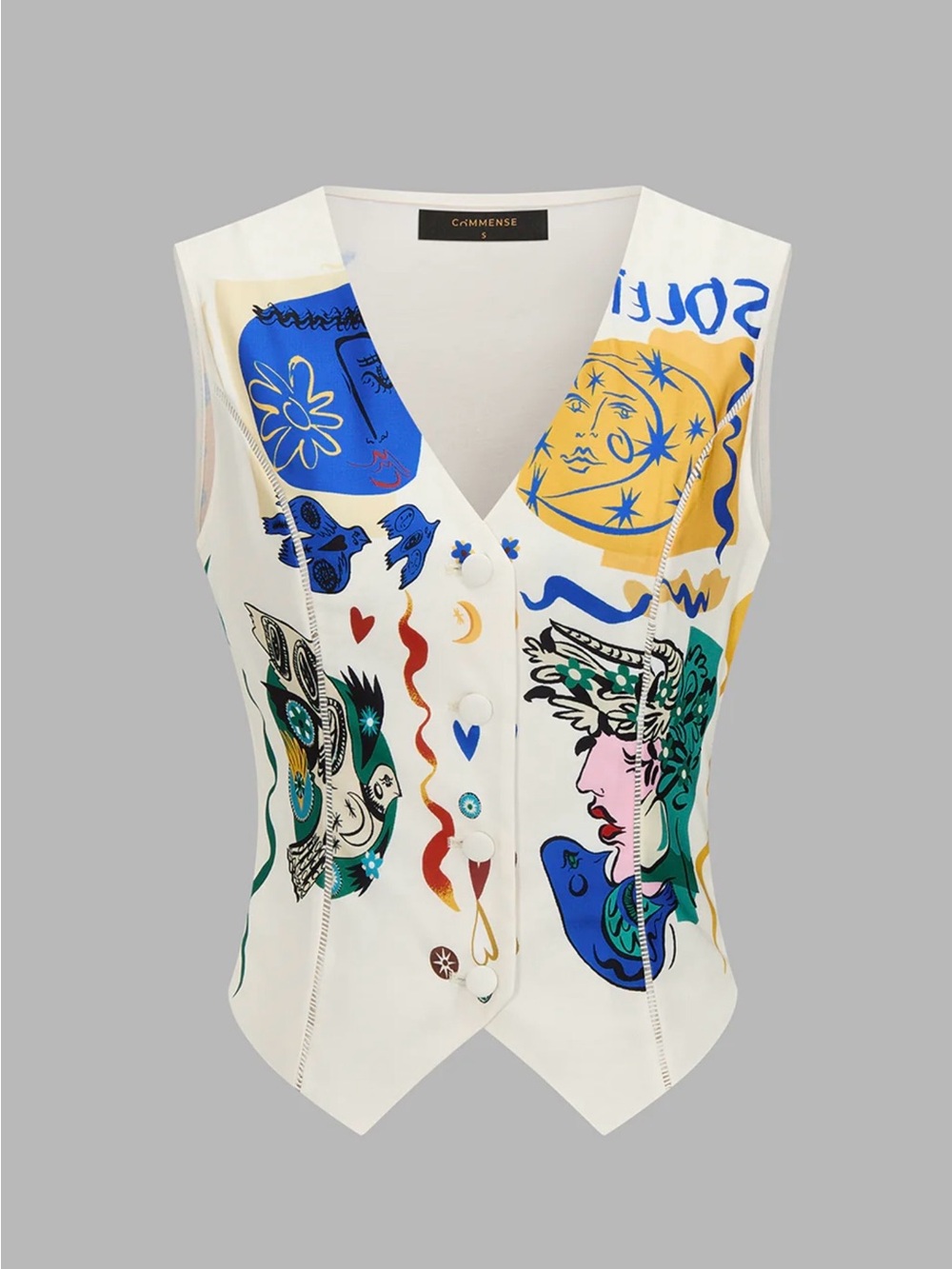 Commense Abstract Art Print Vest & Shorts Set - Medium - Picture 4 of 9